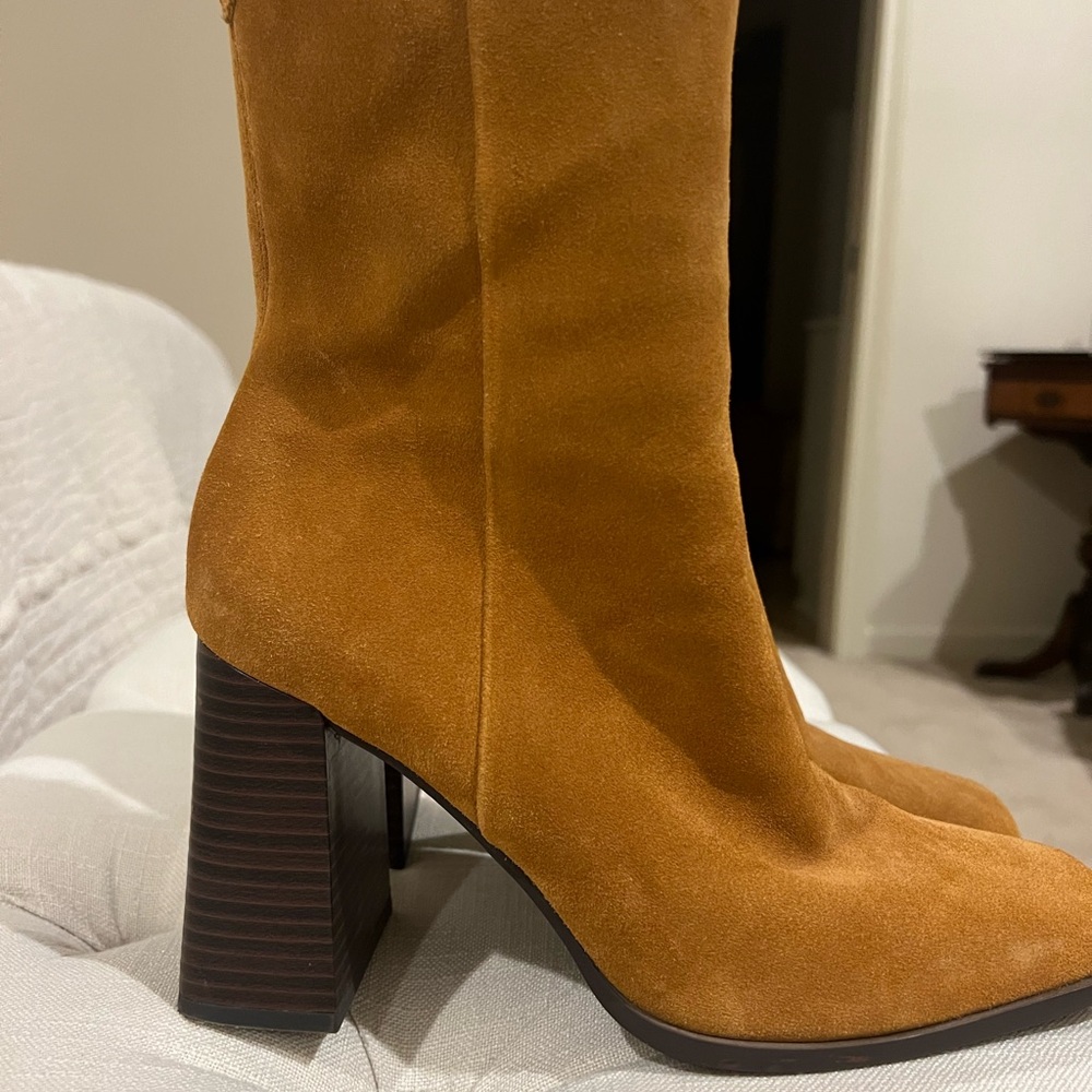 Sam Edelman Tan Suede Heeled Boots